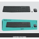 Клавиатура и мышь Logitech MK235 Wireless Keyboard and Mouse Black USB (классическая мембранная, 101кл, светодиодная, кнопок 2, 1000dpi)