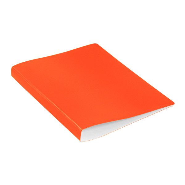 Папка с зажимом Бюрократ Double Neon DNE07СOR (зажимов 1, A4, пластик, толщина пластика 0,7мм, карман продольный внутренний, ширина корешка 27мм, оранжевый)
