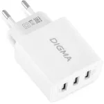 Зарядное устройство DIGMA DGWC-3U-5A-WG (5А)