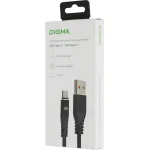 Кабель Digma (USB A (m), USB Type-C (m), 2м, 3A)