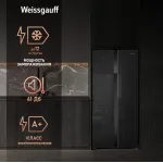 Холодильник Weissgauff WSBS 500 Inverter (No Frost, A+, 2-камерный, Side by Side, инверторный компрессор, черный)