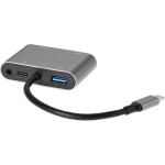 Адаптер-переходник VCOM (USB 3.1 Type-C (m), HDMI (f); mini jack 3.5 mm (f); VGA (f); USB 3.0)