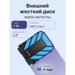 Внешний жесткий диск HDD 1Тб ADATA (2,5