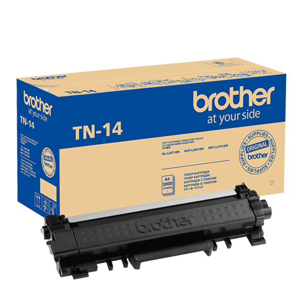 Тонер-картридж Brother TN14 (оригинальный номер: TN14; черный; 4500стр; HL-L2371DN, DCP-L2551DN, MFC-L2751DW)