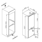 Холодильник полностью встраиваемый Maunfeld MBF19354NFWGR LUX Inverter (No Frost, A+, 2-камерный, инверторный компрессор, 540x1937x550см)