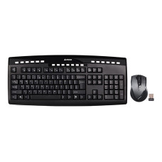 Клавиатура и мышь A4Tech 9200F Black USB (радиоканал, классическая мембранная, 123кл, светодиодная, кнопок 5, 2000dpi) [9200F]