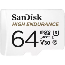 Карта памяти microSDXC 64Гб SanDisk (Class 10, 100Мб/с, UHS-I U3, адаптер на SD) [SDSQQNR-064G-GN6IA]