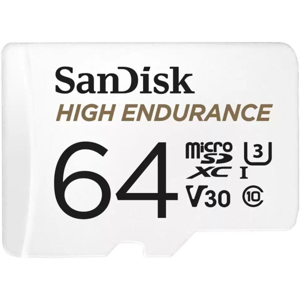 Карта памяти microSDXC 64Гб SanDisk (Class 10, 100Мб/с, UHS-I U3, адаптер на SD)