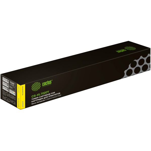 Тонер-картридж Cactus CS-VL7020Y (желтый; 16500стр; VersaLink C7020, C7025, C7030)
