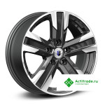 КиК Висмут R16/7J PCD 5x110 ET 39 ЦО 65,1 черный с полированной лицевой поверхностью