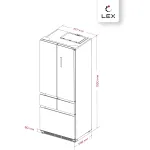 Холодильник Lex LFD424StGIDBI (No Frost, A++, объем 413:250/163л, инверторный компрессор, серый)