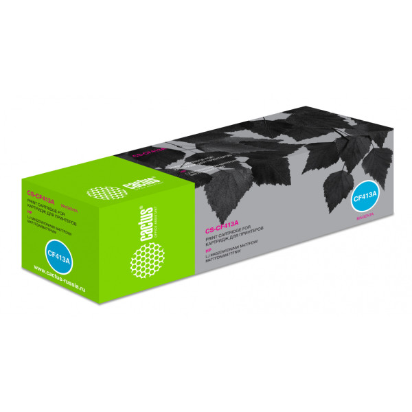 Тонер-картридж Cactus HP CS-CF413A (пурпурный; 2300стр; LJ M452DW, DN, NW, M477FDW, M477FDN, M477FNW)