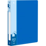 Папка Бюрократ -BPV60BLUE (A4, пластик, толщина пластика 0,7мм, карман торцевой с бумажной вставкой, синий)