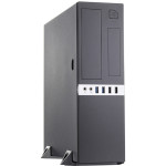 Корпус Foxline FL-203 300W Black (Slim-Desktop, 300Вт, 4xUSB3.0, 1x80мм)