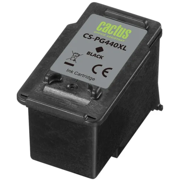 Чернильный картридж Cactus CS-PG440XL (черный; 23стр; 20мл; Pixma MG2140, 3140, 2240, 2245, 3240, 3540, 3640, 4140, 4240, 4250, MX374, 375, 394, 434, 454, 474, 514, 524, 534, TS5140)