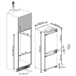 Холодильник полновстраиваемый Beko BCNA306E2S (No Frost, A+, 2-камерный, объем 306:225,75л, 54x193.5x54.5см)