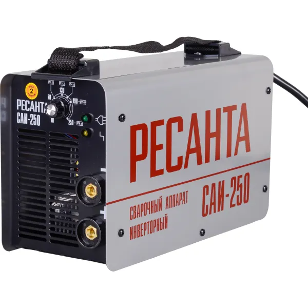 Сварочный аппарат РЕСАНТА САИ-250 (140-260В, инвертор, ММА DC, 10-250A, 9,5кВт)