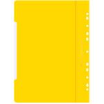 Папка-скоросшиватель Бюрократ -PS-P20YEL (A4, прозрачный верхний лист, пластик, боковая перфорация, желтый)