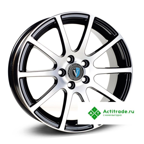 Venti 1603 R16/6.5J PCD 4x100 ET 37 ЦО 60,1 черный с полированной лицевой поверхностью
