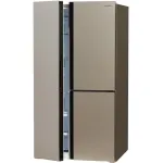 Холодильник Hyundai CS6073FV (No Frost, A+, 3-камерный, Side by Side, инверторный компрессор, шампань стекло)