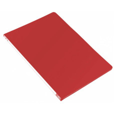 Папка с зажимом Бюрократ -PZ05PRED (зажимов 1, A4, пластик, толщина пластика 0,5мм, торцевая наклейка, красный) [PZ05PRED]