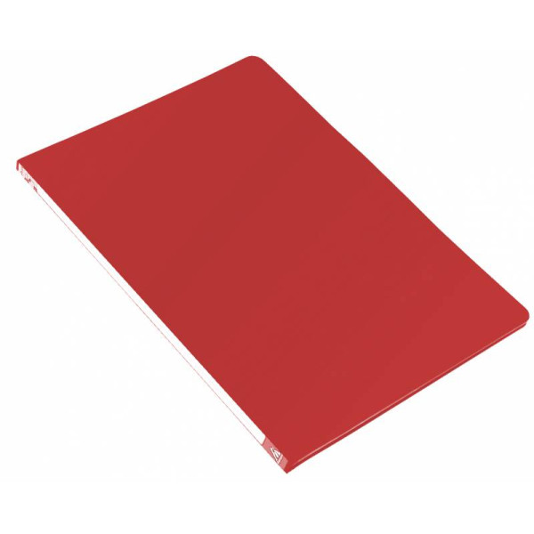 Папка с зажимом Бюрократ -PZ05PRED (зажимов 1, A4, пластик, толщина пластика 0,5мм, торцевая наклейка, красный)