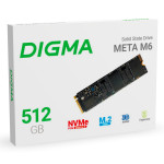 Жесткий диск SSD 512Гб Digma (2280, 7200/4300 Мб/с, 290000 IOPS)
