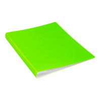 Папка Бюрократ Double Neon DNE07V10LETT (A4, пластик, толщина пластика 0,7мм, салатовый) [DNE07V10LETT]