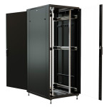 Шкаф серверный напольный WRline WR-TT-4281-AS-RAL9004 (42U, 800x2055x1000мм, IP20, 800кг)