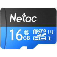 Карта памяти microSDHC 16Гб Netac (Class 10, 80Мб/с, UHS-I U1) [NT02P500STN-016G-S]