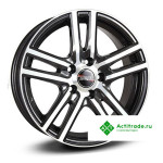 Tech Line 429 R14/5.5J PCD 4x100 ET 43 ЦО 60,1 черный с полированной лицевой поверхностью