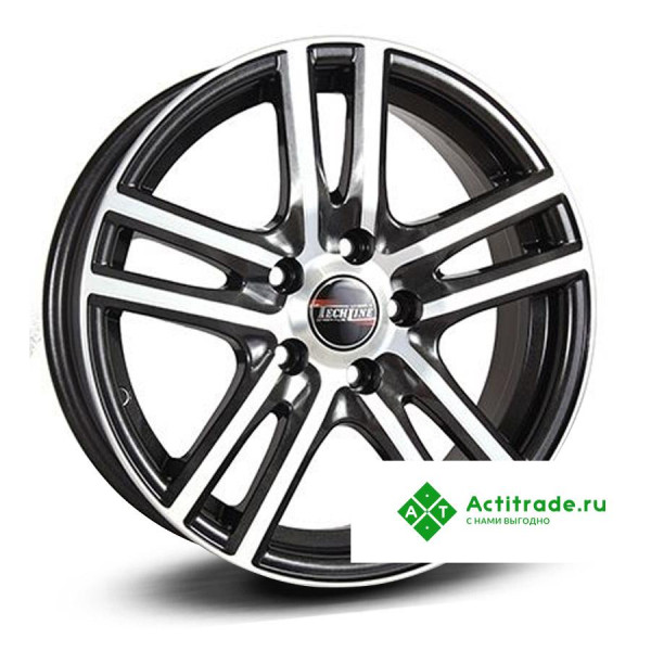 Tech Line 429 R14/5.5J PCD 4x100 ET 43 ЦО 60,1 черный с полированной лицевой поверхностью