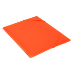 Папка на резинке Бюрократ Double Neon DNE510OR (A4, пластик, толщина пластика 0,5мм, ширина корешка 30мм, оранжевый)