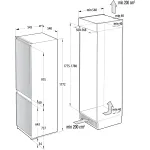 Холодильник полновстраиваемый Gorenje NRKI517141 (No Frost, A+, 2-камерный, объем 243:183,75/68л, 54x177.2x54.5см)