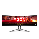 Монитор AOC AG493UCX2 (VA, 32:9, 5120x1440, 165Гц, 1мс, 400кд/м2, DisplayPort, HDMI 2.0 x3, USB (видео), игровой)