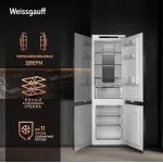 Холодильник полновстраиваемый Weissgauff Wrki 178 Total (No Frost, A+, 2-камерный, объем 241:177/64л, инверторный компрессор, 54x177x55см)