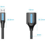 Адаптер-переходник Vention (USB 2.0 Type-AF, USB Micro-B)