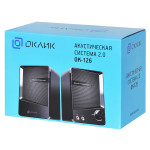 Компьютерная акустика Oklick OK-126 (2.0, 6Вт, пластик)