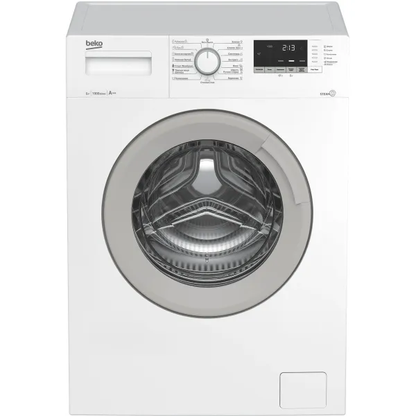 Стиральная машина Beko WSDN63512ZSW(фронтальная средняя, класс стирки/отжима/э.потребления: A/C/A , макс: 6кг, 1000 об/мин, 60x84x41.5см, белый)
