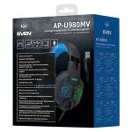 Гарнитура Sven AP-U980MV (оголовье, с проводом, 2.2м, полноразмерные, USB, 365г)
