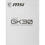 Клавиатура MSI Vigor GK30 ( плунжерные, 104кл)