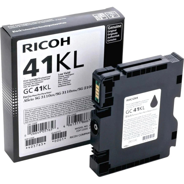 Картридж Ricoh GC 41KL (черный; 600стр; Aficio SG 2100N, 3110DN, 3110DNw, 3100SNw, 3110SFNw)