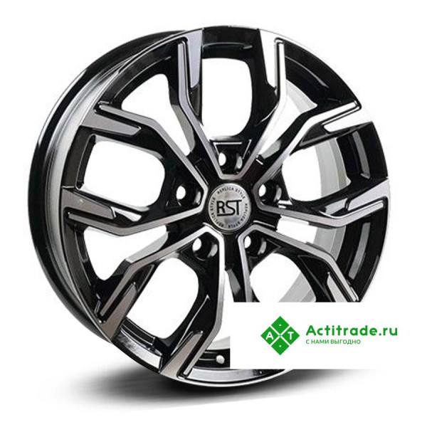 RST R106 R16/6.5J PCD 5x110 ET 46 ЦО 63,4 черный с полированной лицевой поверхностью