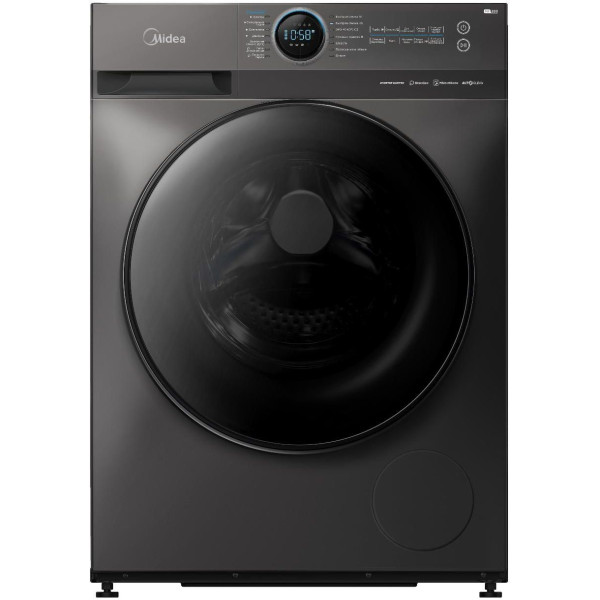 Стиральная машина Midea MF200W90WBS/S-RU(59.5x85x53.5см, фронтальная, макс:9кг, 1400об/мин, темно-серебристый)