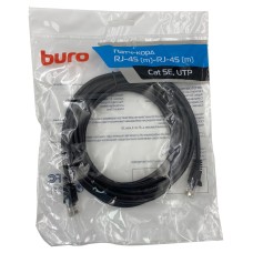 Патч-корд Buro 1645939 (RJ-45 (m), RJ-45 (m), алюминий омедненный, 5м, 4пары, UTP)