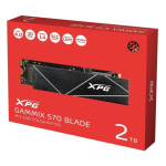 Жесткий диск SSD 2Тб ADATA GAMMIX S70 Blade (M.2, 7400/6400 Мб/с, 740000 IOPS, PCIE 4.0 X4)