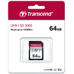 Карта памяти SDXC 64Гб Transcend (Class 10, 100Мб/с, UHS-I U1, без адаптера)