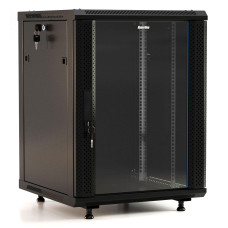 Шкаф коммутационный настенный Hyperline TWB-FC-1566-GP-RAL9004 (15U, 600x787x600мм, IP20, 60кг)
