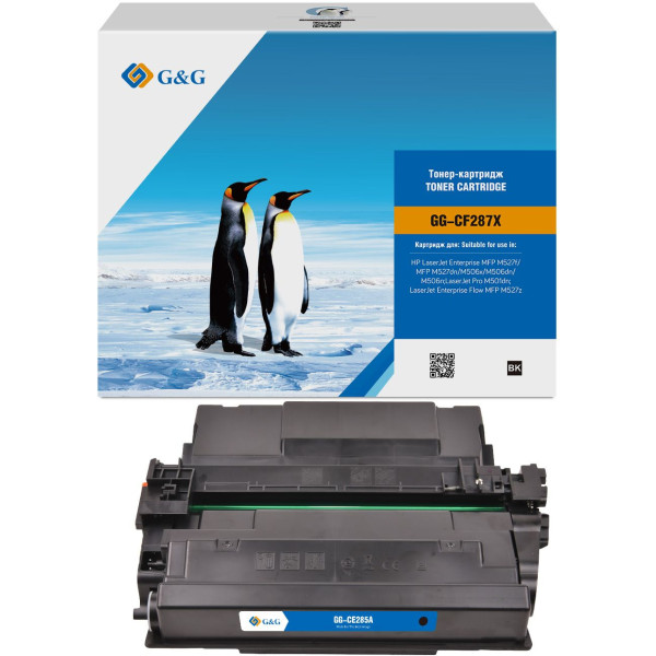 Тонер-картридж G&G GG-CF287X (черный; 18000стр; HP LaserJet Enterprise MFP M527f, MFP M527dn, M506x, M506dn, M506n;LaserJet Pro M501dn;LaserJet Enterprise Flow MFP M527z)