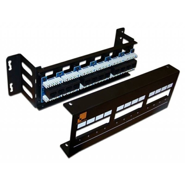 Патч-панель Lanmaster LAN-PPF12U5E/W (19
